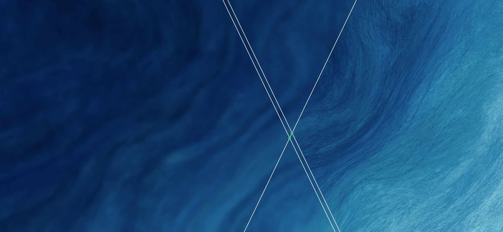 Abstract swirls of dark and light blue with two intersecting white diagonal lines forming an X, symbolizing unity in the Leadership Team.